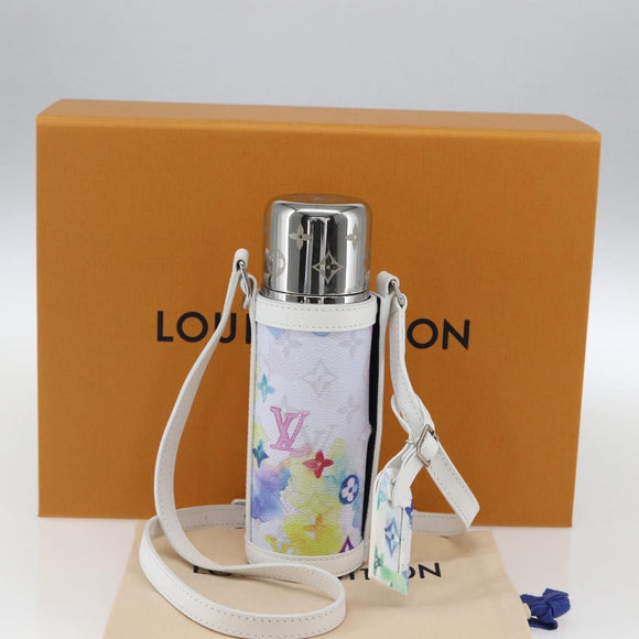 LOUIS VUITTON Monogram Watercolor Flaschenhalter Wasser Weiß GI0625 Auth 166471SM