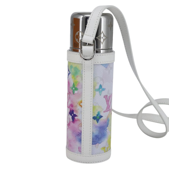 LOUIS VUITTON Monogram Watercolor Flaschenhalter Wasser Weiß GI0625 Auth 166471SM