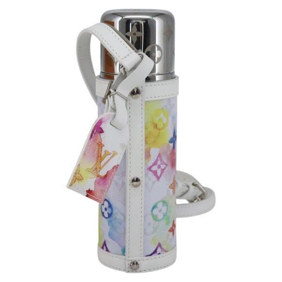 LOUIS VUITTON Monogram Watercolor Flaschenhalter Wasser Weiß GI0625 Auth 166471SM