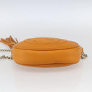 GUCCI Soho Chain Shoulder Bag Suede Leather Orange Gold 353965 Auth 166472-10