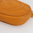 GUCCI Soho Chain Shoulder Bag Suede Leather Orange Gold 353965 Auth 166472-11