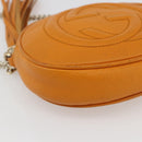 GUCCI Soho Chain Shoulder Bag Suede Leather Orange Gold 353965 Auth 166472-12