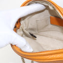 GUCCI Soho Chain Shoulder Bag Suede Leather Orange Gold 353965 Auth 166472-19