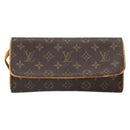 LOUIS VUITTON Monogram Pochette Twin GM Shoulder Bag M51852 LV Auth 166507-13