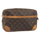 LOUIS VUITTON Monogram Compiegne 28 Clutch Bag M51845 LV Auth 166535-1