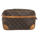 LOUIS VUITTON Monogram Compiegne 28 Clutch Bag M51845 LV Auth 166535-13