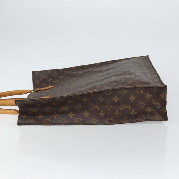 LOUIS VUITTON Monogram Sac Plat Hand Bag M51140 LV Auth 166545