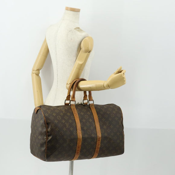 LOUIS VUITTON Monogram Keepall 45 Boston Bag M41428 LV Auth 166548