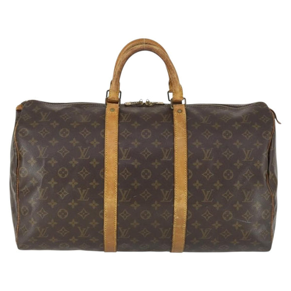 LOUIS VUITTON Monogram Keepall 50 Boston Bag M41426 LV Auth 166549