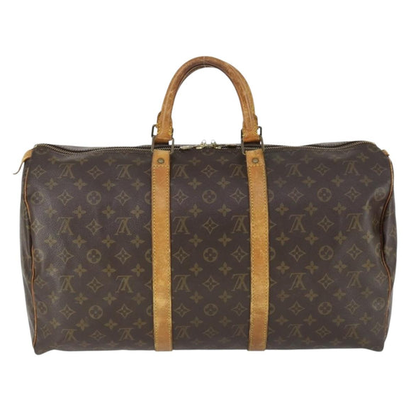 LOUIS VUITTON Monogram Keepall 50 Boston Bag M41426 LV Auth 166549