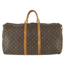 LOUIS VUITTON Monogram Keepall Bandouliere 55 Boston Bag M41414 LV Auth 166551-3