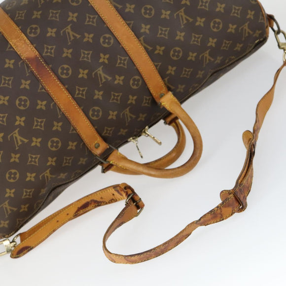 LOUIS VUITTON Monogram Keepall Bandouliere 55 Boston Bag M41414 LV Auth 166551