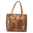 LOUIS VUITTON Monogram Vernis Houston Hand Bag Bronze M91122 LV Auth 166557-13