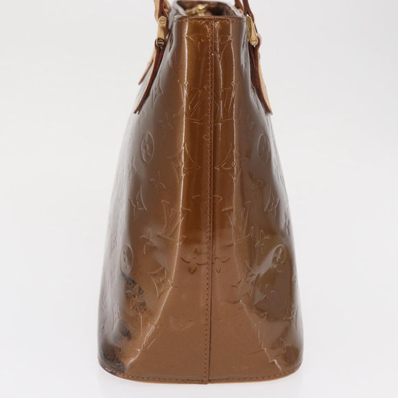 LOUIS VUITTON Monogram Vernis Houston Hand Bag Bronze M91122 LV Auth 166557