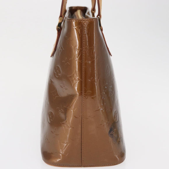 LOUIS VUITTON Monogram Vernis Houston Hand Bag Bronze M91122 LV Auth 166557