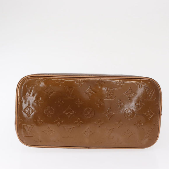 LOUIS VUITTON Monogram Vernis Houston Hand Bag Bronze M91122 LV Auth 166557