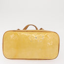 LOUIS VUITTON Monogram Vernis Houston Hand Bag Beige M91004 LV Auth 166558-10