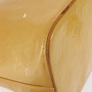LOUIS VUITTON Monogram Vernis Houston Hand Bag Beige M91004 LV Auth 166558-12