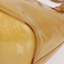 LOUIS VUITTON Monogram Vernis Houston Hand Bag Beige M91004 LV Auth 166558-13