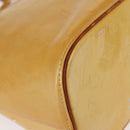 LOUIS VUITTON Monogram Vernis Houston Hand Bag Beige M91004 LV Auth 166558-14