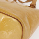 LOUIS VUITTON Monogram Vernis Houston Hand Bag Beige M91004 LV Auth 166558-15
