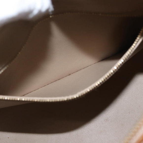 LOUIS VUITTON Monogram Vernis Houston Hand Bag Beige M91004 LV Auth 166558