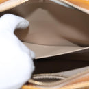 LOUIS VUITTON Monogram Vernis Houston Hand Bag Beige M91004 LV Auth 166558-23