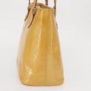 LOUIS VUITTON Monogram Vernis Houston Hand Bag Beige M91004 LV Auth 166558-4