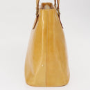LOUIS VUITTON Monogram Vernis Houston Hand Bag Beige M91004 LV Auth 166558-5