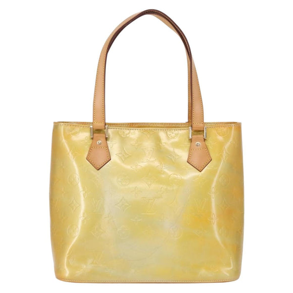 LOUIS VUITTON Monogram Vernis Houston Hand Bag Gris M91053 LV Auth 166559