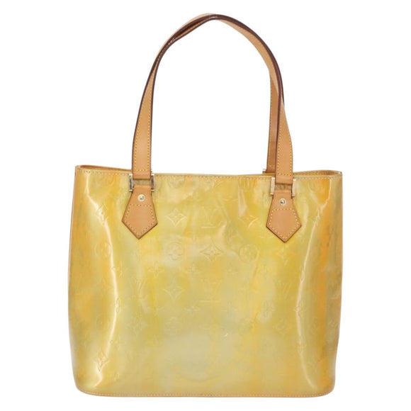 LOUIS VUITTON Monogram Vernis Houston Hand Bag Gris M91053 LV Auth 166559