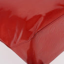 LOUIS VUITTON Monogram Vernis Reade MM Hand Bag Red Rouge M91086 LV Auth 166560-9