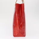 LOUIS VUITTON Monogram Vernis Reade MM Hand Bag Red Rouge M91086 LV Auth 166560-4
