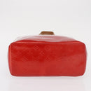 LOUIS VUITTON Monogram Vernis Reade MM Hand Bag Red Rouge M91086 LV Auth 166560-5
