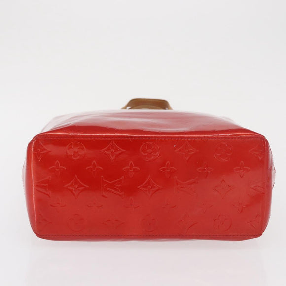 LOUIS VUITTON Monogram Vernis Reade MM Hand Bag Red Rouge M91086 LV Auth 166560