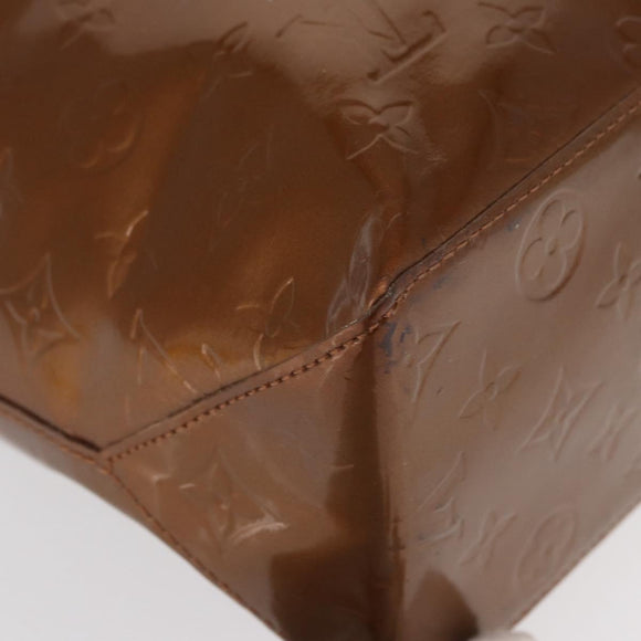 LOUIS VUITTON Monogram Vernis Reade MM Hand Bag Bronze M91143 LV Auth 166561