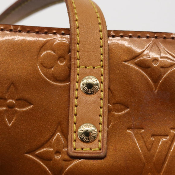 LOUIS VUITTON Monogram Vernis Reade MM Hand Bag Bronze M91143 LV Auth 166561