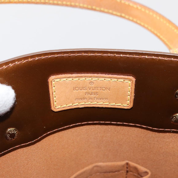 LOUIS VUITTON Monogram Vernis Reade MM Hand Bag Bronze M91143 LV Auth 166561