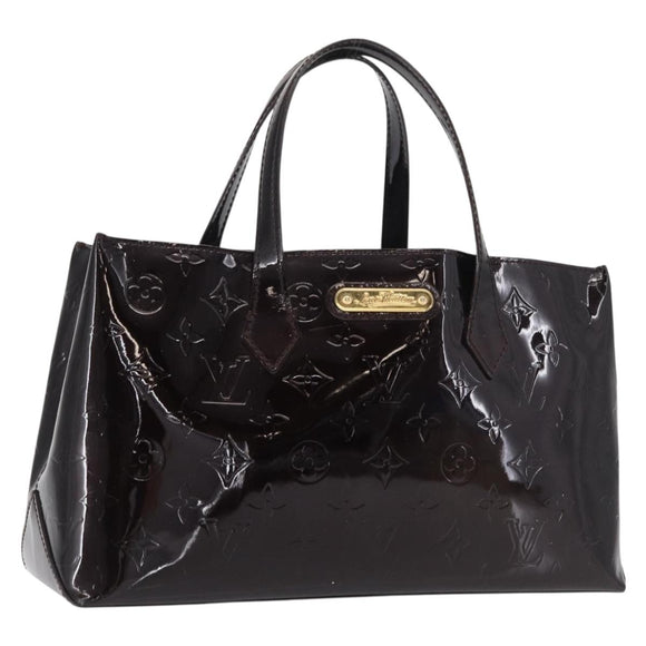 LOUIS VUITTON Monogram Vernis Wilshire PM Hand Bag Amarante M93641 Auth 166562