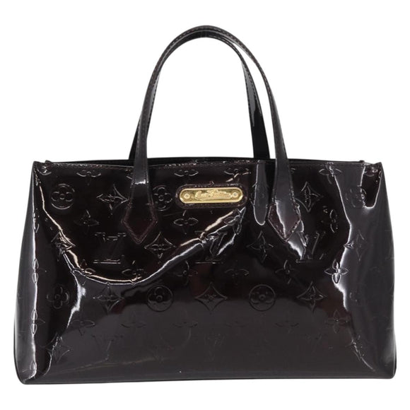 LOUIS VUITTON Monogram Vernis Wilshire PM Hand Bag Amarante M93641 Auth 166562