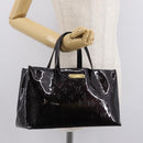 LOUIS VUITTON Monogram Vernis Wilshire PM Hand Bag Amarante M93641 Auth 166562-22