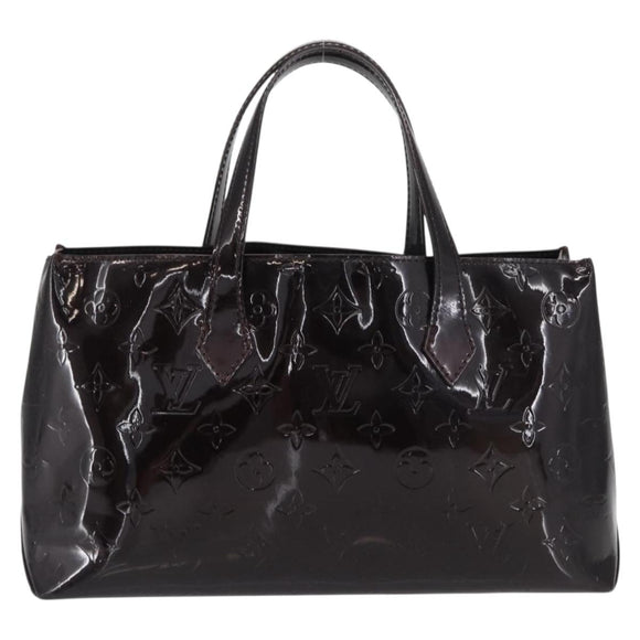 LOUIS VUITTON Monogram Vernis Wilshire PM Hand Bag Amarante M93641 Auth 166562