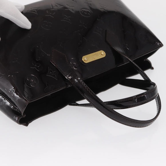 LOUIS VUITTON Monogram Vernis Wilshire PM Hand Bag Amarante M93641 Auth 166562