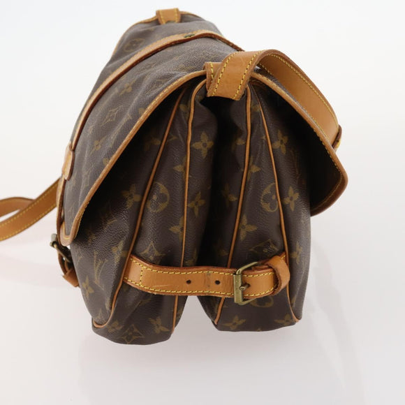 LOUIS VUITTON Monogram Saumur 30 Shoulder Bag M42256 LV Auth 166593