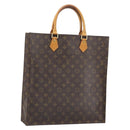 LOUIS VUITTON Monogram Sac Plat Hand Bag M51140 LV Auth 166601-1