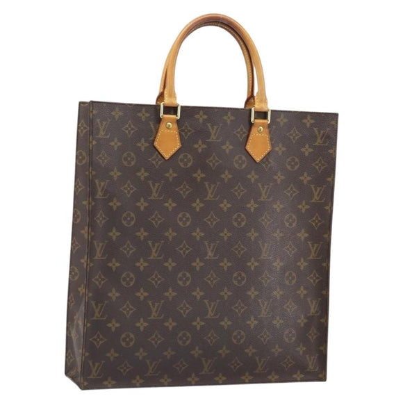 LOUIS VUITTON Monogram Sac Plat Hand Bag M51140 LV Auth 166601