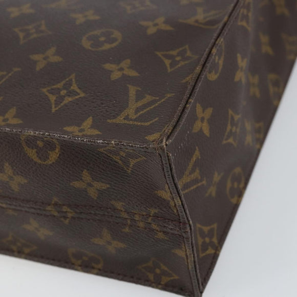 LOUIS VUITTON Monogram Sac Plat Hand Bag M51140 LV Auth 166601