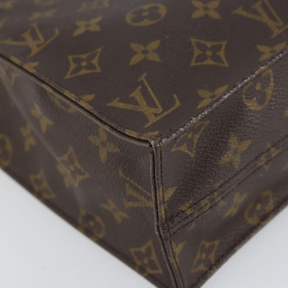 LOUIS VUITTON Monogram Sac Plat Hand Bag M51140 LV Auth 166601