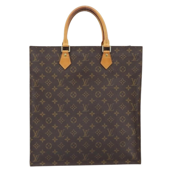 LOUIS VUITTON Monogram Sac Plat Hand Bag M51140 LV Auth 166601