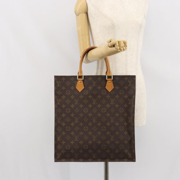 LOUIS VUITTON Monogram Sac Plat Hand Bag M51140 LV Auth 166601